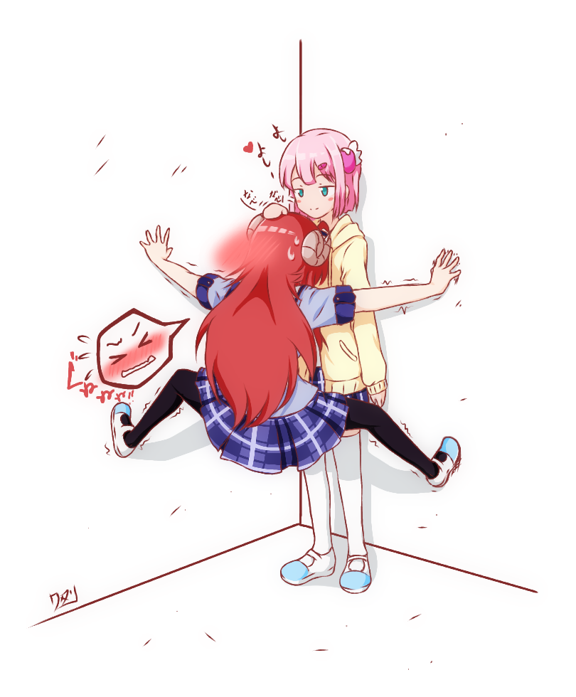 yoshida yuuko and chiyoda momo (machikado mazoku) drawn by hitorilily