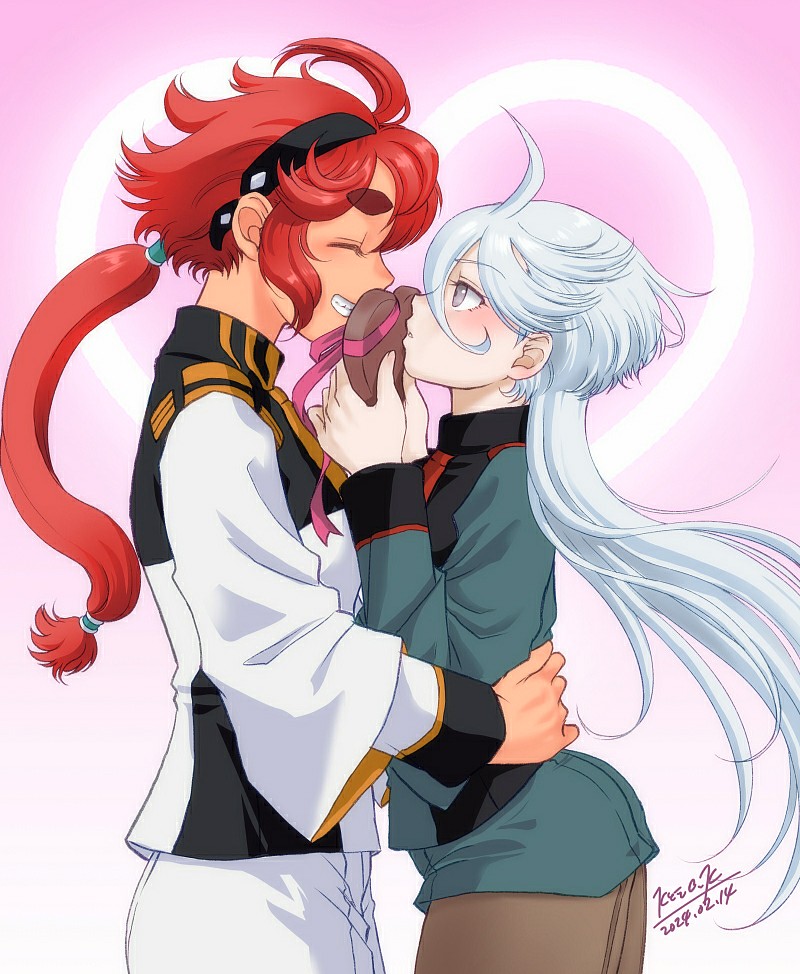 suletta mercury and miorine rembran (gundam and 1 more) drawn by kanesada_keishi