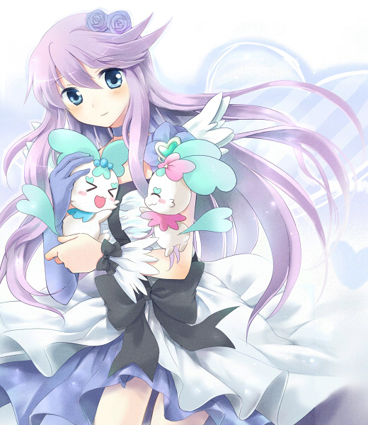 tsukikage yuri, cure moonlight, coffret, and chypre (precure and 1 more) drawn by kuguri_oimo
