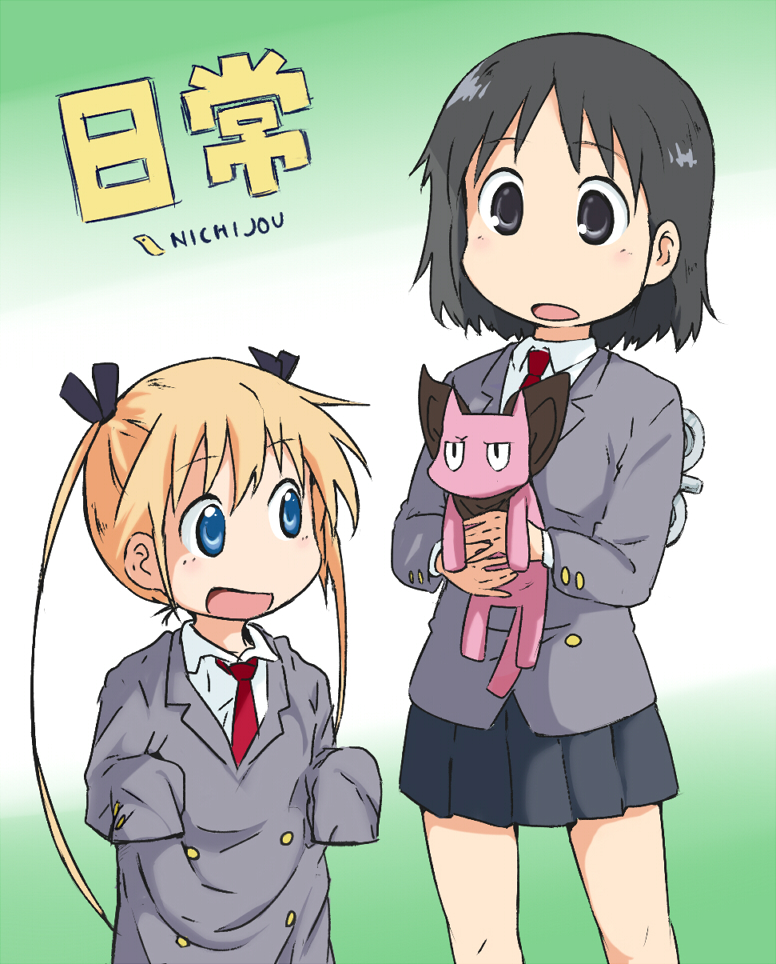 sonya, oribe yasuna, shinonome nano, professor shinonome, and sakamoto (nichijou and 1 more) drawn by neccom