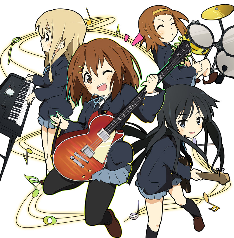 akiyama mio, hirasawa yui, tainaka ritsu, and kotobuki tsumugi (k-on!) drawn by ixy