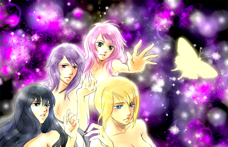 feldt grace, marina ismail, louise halevy, and anew returner (gundam and 1 more) drawn by ta_ko
