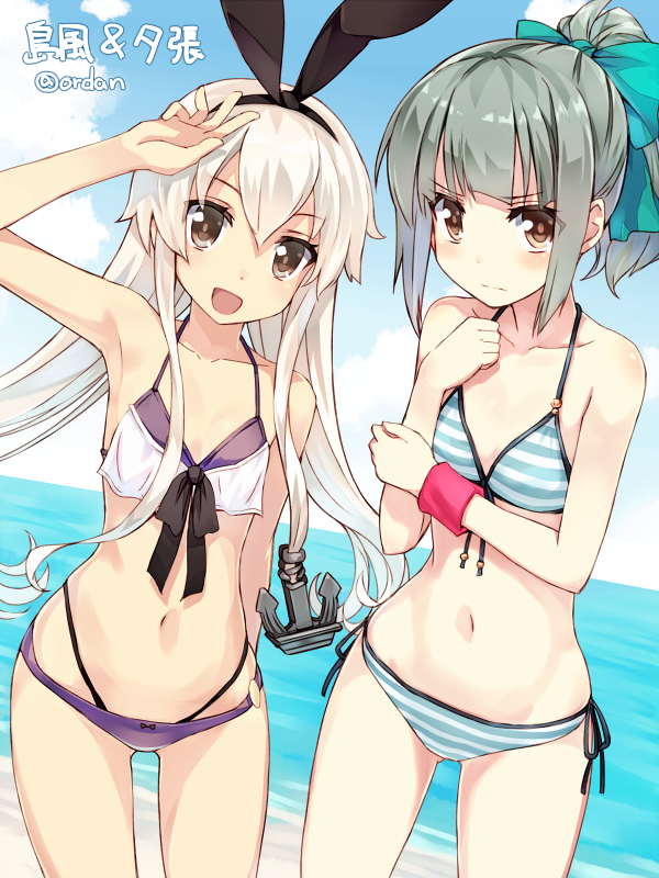 shimakaze and yuubari (kantai collection) drawn by amagai_tarou
