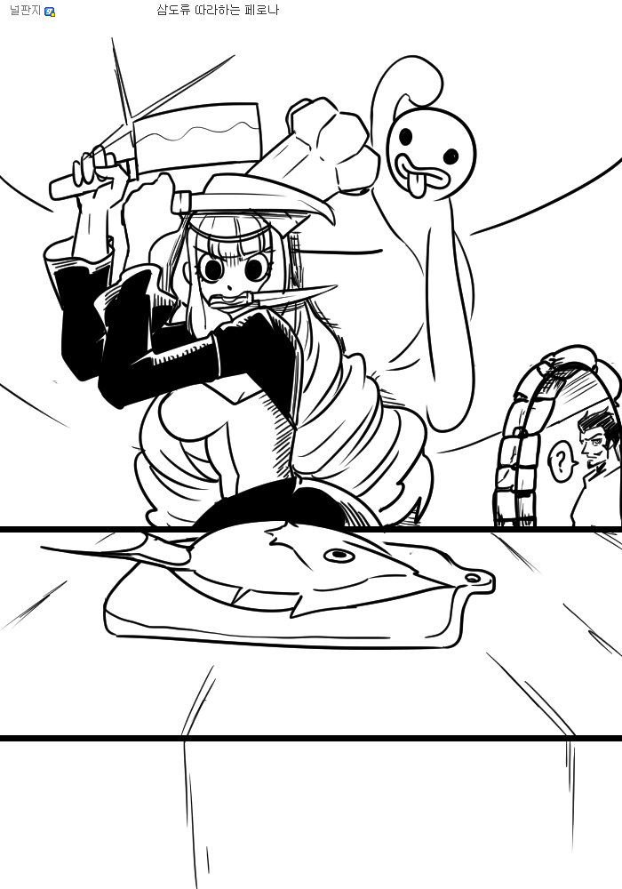 perona and dracule mihawk (one piece) drawn by mu_(arone5023)