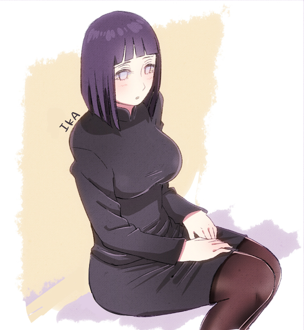 hyuuga hinata (naruto and 1 more) drawn by ika_nrhn