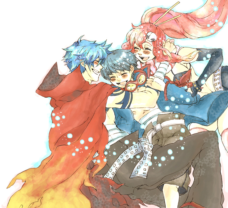 yoko littner, simon, and kamina (tengen toppa gurren lagann)