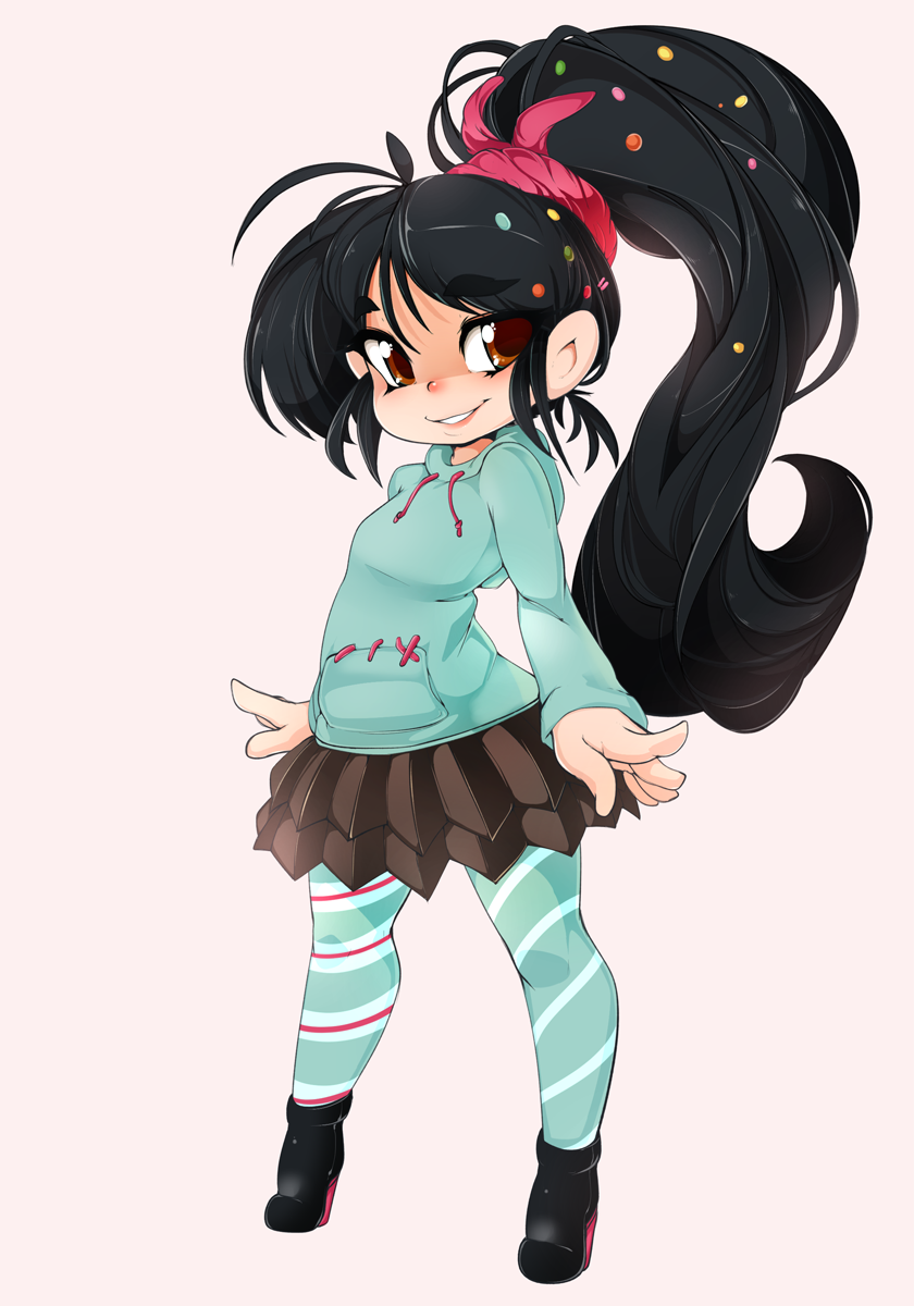 vanellope von schweetz (wreck-it ralph) drawn by slugbox