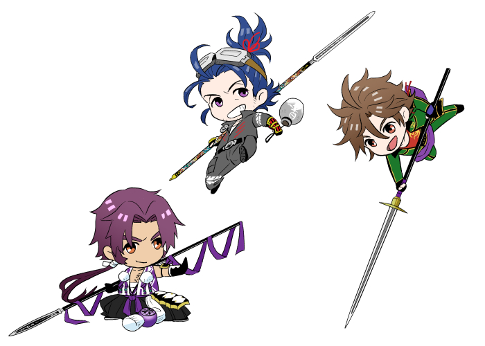 tonbokiri, otegine, and nihongou (touken ranbu) drawn by keity