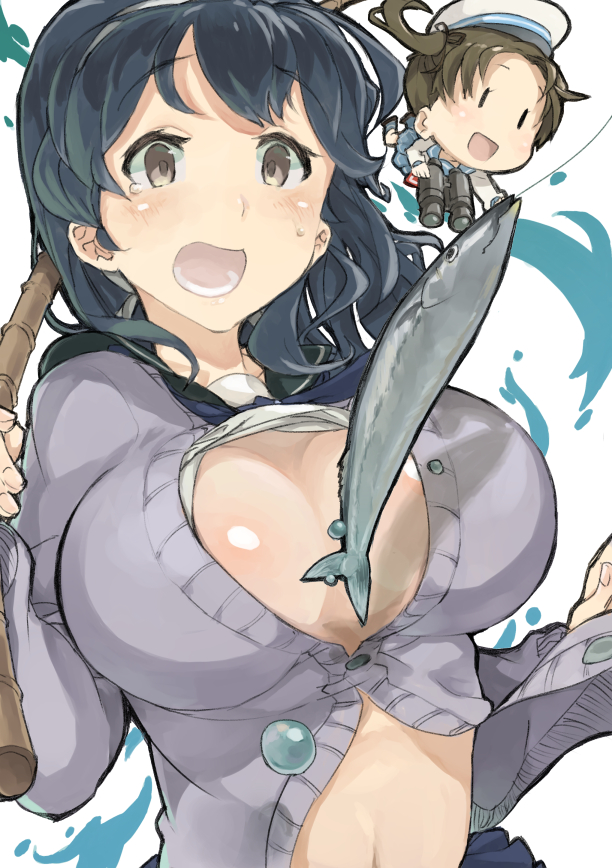 ushio, fairy, and skilled lookouts (kantai collection) drawn by morikawasansei