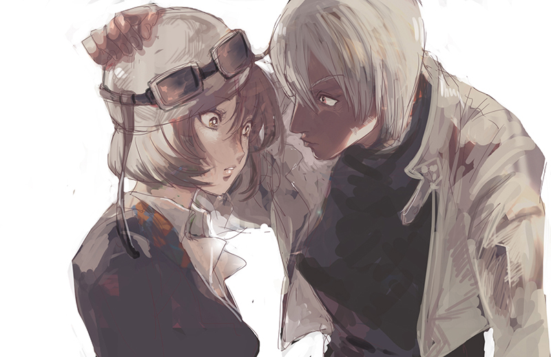 zap renfro and chain sumeragi (kekkai sensen) drawn by warami