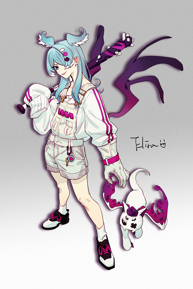 elira pendora and pikl (nijisanji and 1 more) drawn by soramame_(corndog)