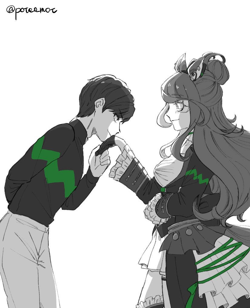 loves only you and kawada yuuga (umamusume and 1 more) drawn by poteo_(poteo_mot)