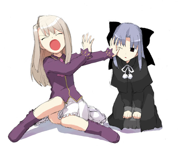 illyasviel von einzbern and len (fate and 4 more) drawn by takenashi_eri