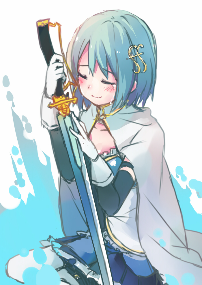 miki sayaka (mahou shoujo madoka magica) drawn by christy_mii