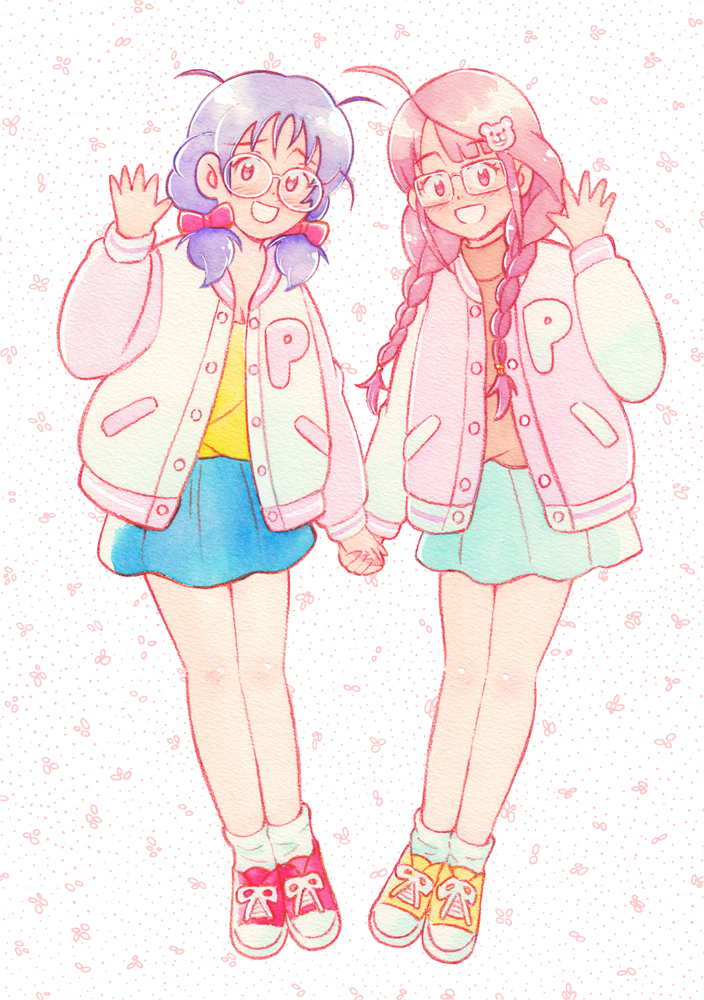 okuyama saori and asano fuka (idolmaster and 1 more) drawn by aragon_honnin