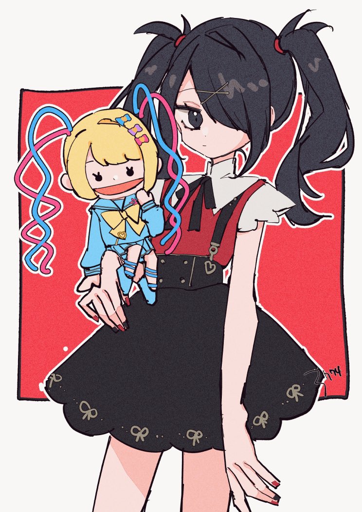 chouzetsusaikawa tenshi-chan and ame-chan (needy girl overdose) drawn by 3774.