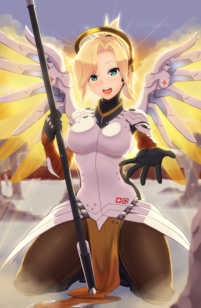 mercy (overwatch and 1 more) drawn by bearibop