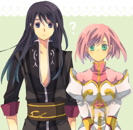 yuri lowell and estellise sidos heurassein (tales of and 1 more) drawn by mayo.