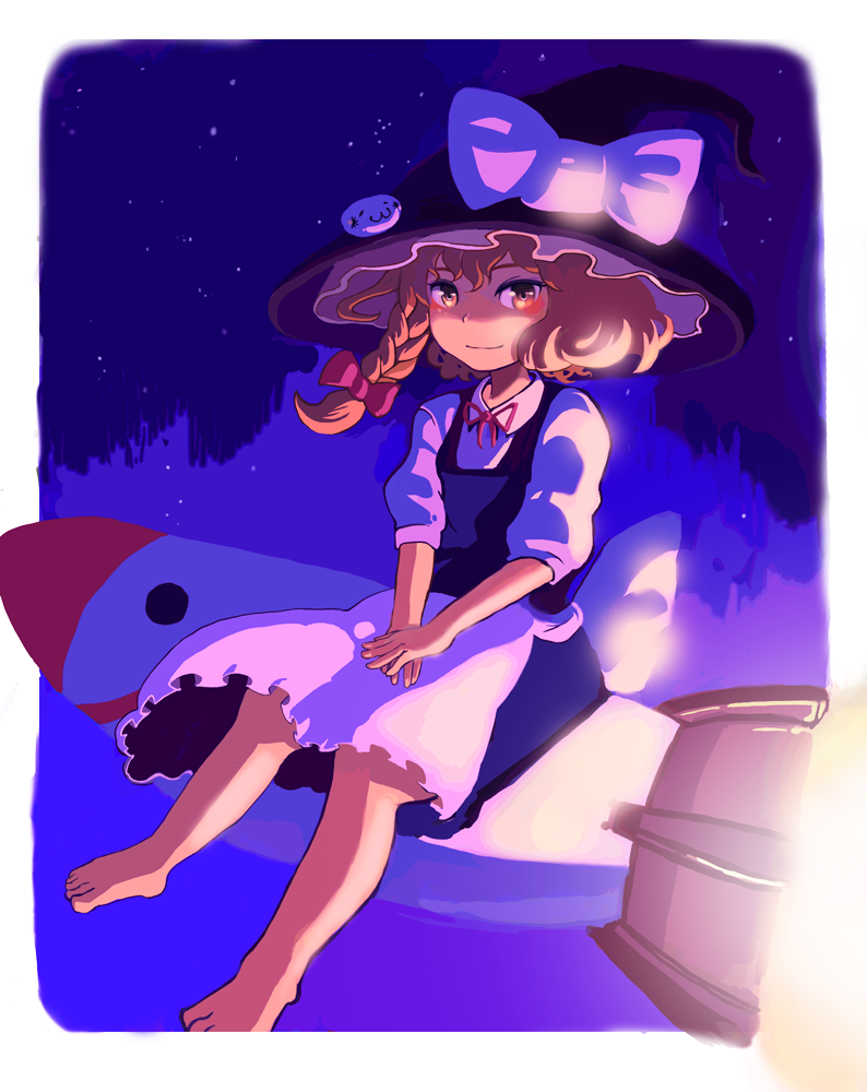 kirisame marisa and mimi-chan (touhou) drawn by nihimaru