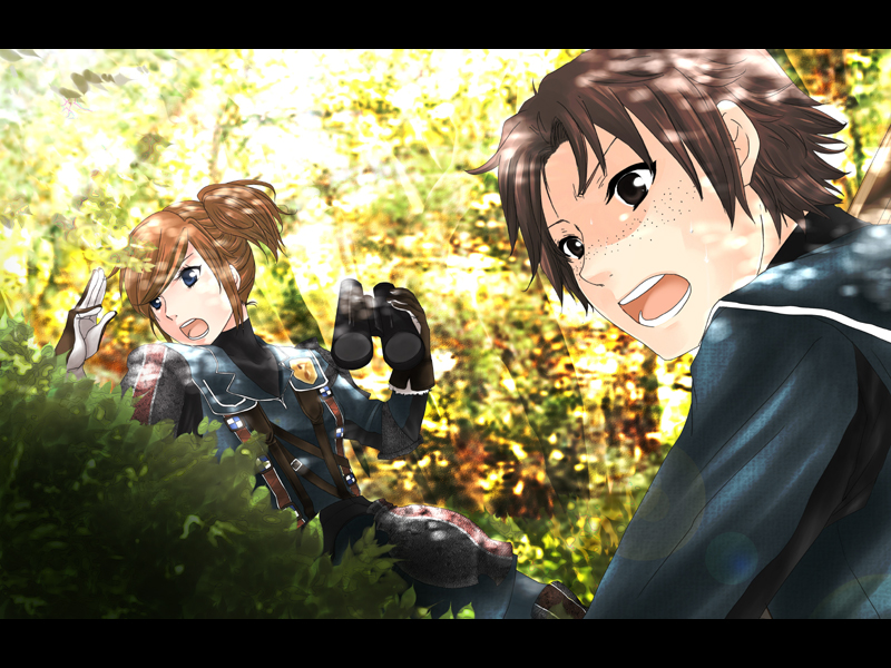 ramona linton and emile bielert (senjou no valkyria and 1 more) drawn by minoharu