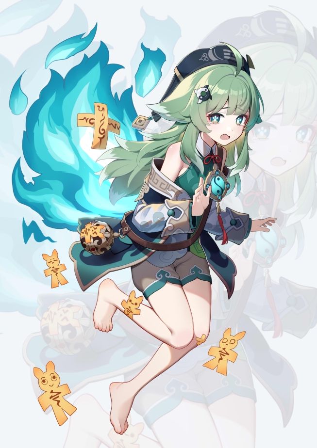 huohuo and tail (honkai and 1 more) drawn by irain