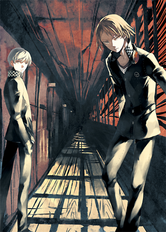 narukami yu and hanamura yousuke (persona and 1 more) drawn by amano_hana