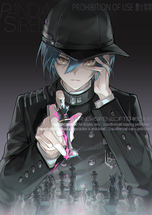 saihara shuichi (danganronpa and 1 more) drawn by pandasiren