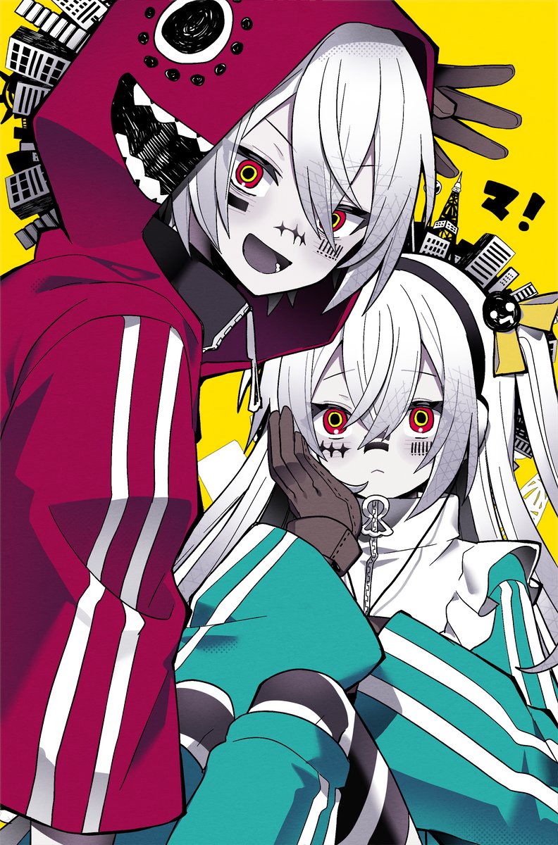 mafumafu and manun-chan (indie utaite and 1 more) drawn by miwasiba