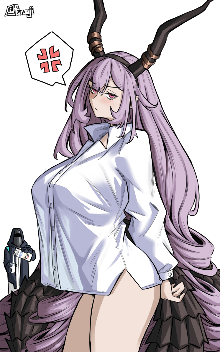 doctor and typhon (arknights) drawn by furauji