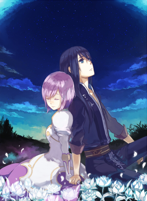 yuri lowell and estellise sidos heurassein (tales of and 1 more) drawn by shinono
