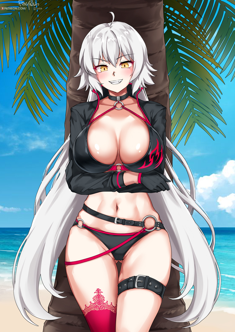 jeanne d'arc alter (fate and 1 more) drawn by foxyreine