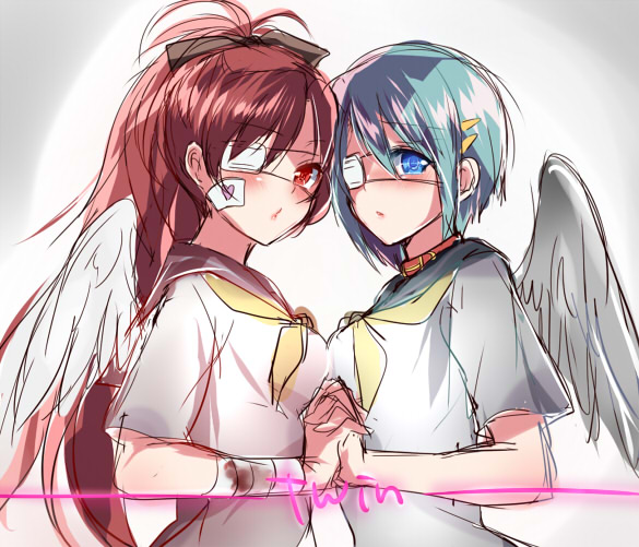 miki sayaka and sakura kyoko (mahou shoujo madoka magica) drawn by mizukikushou