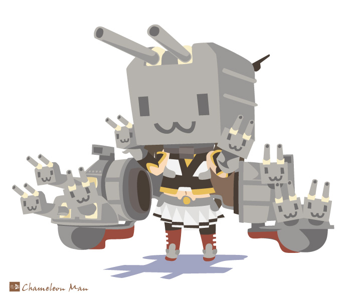 nagato and rensouhou-chan (kantai collection) drawn by chameleon_man_(three)