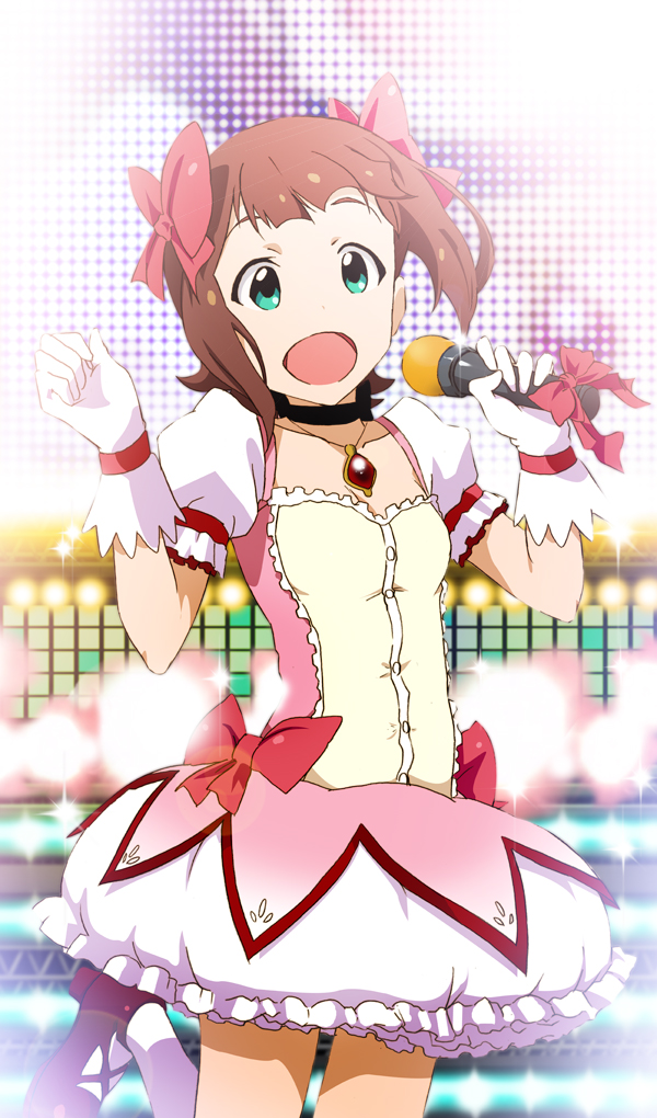 kaname madoka and amami haruka (idolmaster and 1 more) drawn by pori88