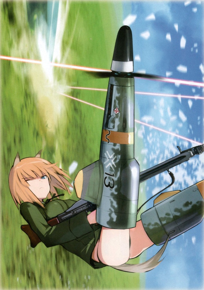 gundula rall (world witches series and 1 more) drawn by shimada_fumikane