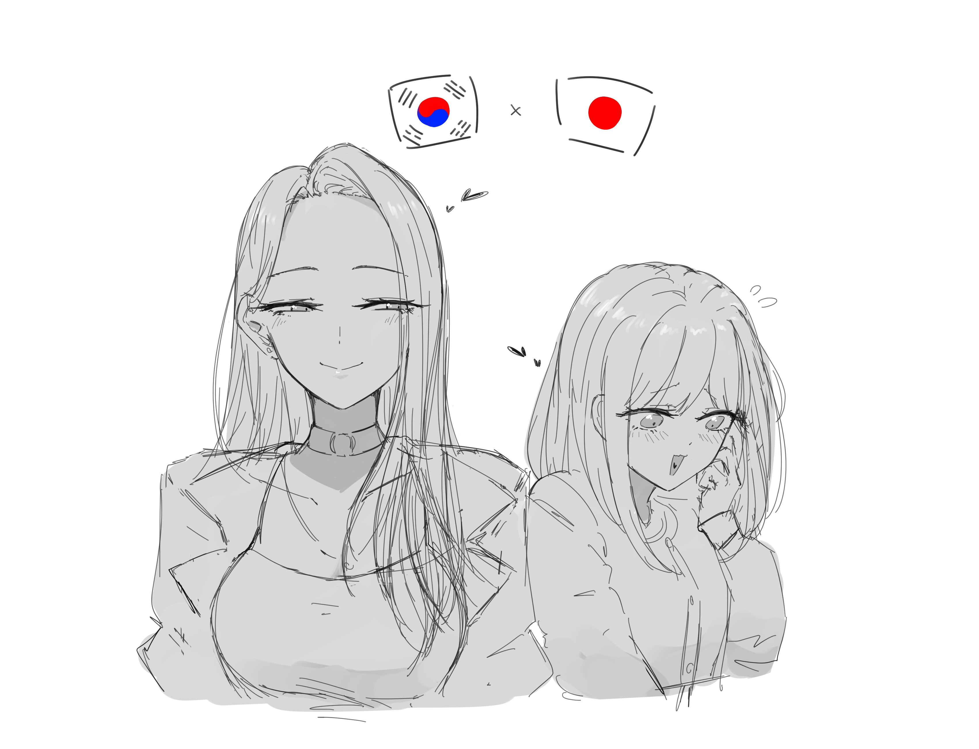 Japan Korea Yuri Meme Danbooru
