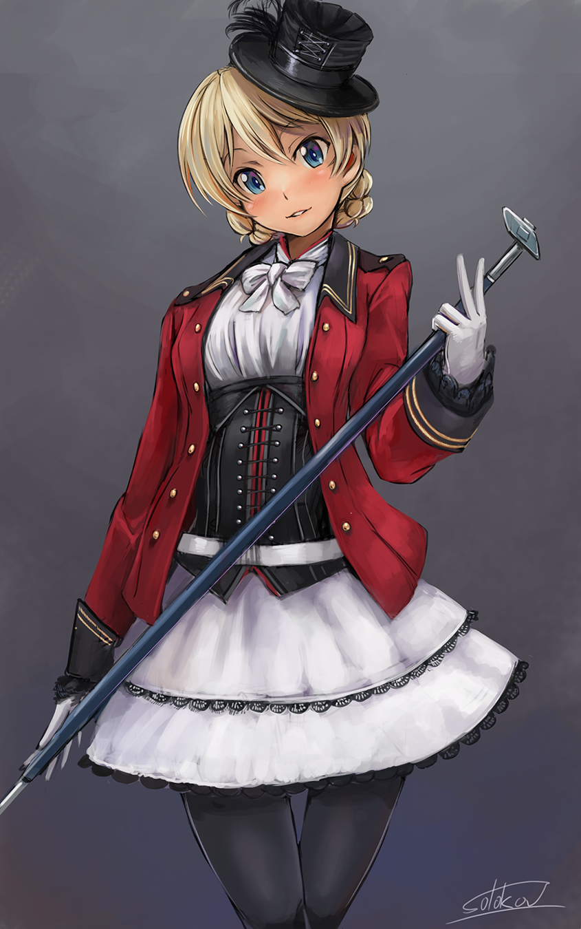darjeeling (girls und panzer) drawn by solokov_(okb-999)