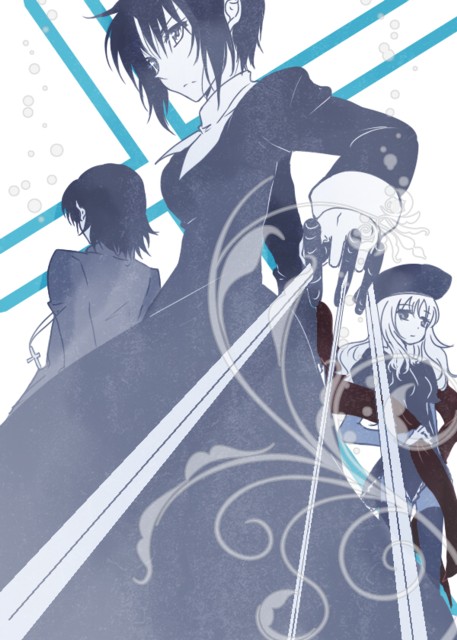 kotomine kirei, ciel, and caren hortensia (fate and 4 more) drawn by ijiro_suika