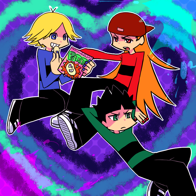 brick, boomer, and butch (powerpuff girls) drawn by taneko_(motitto092)