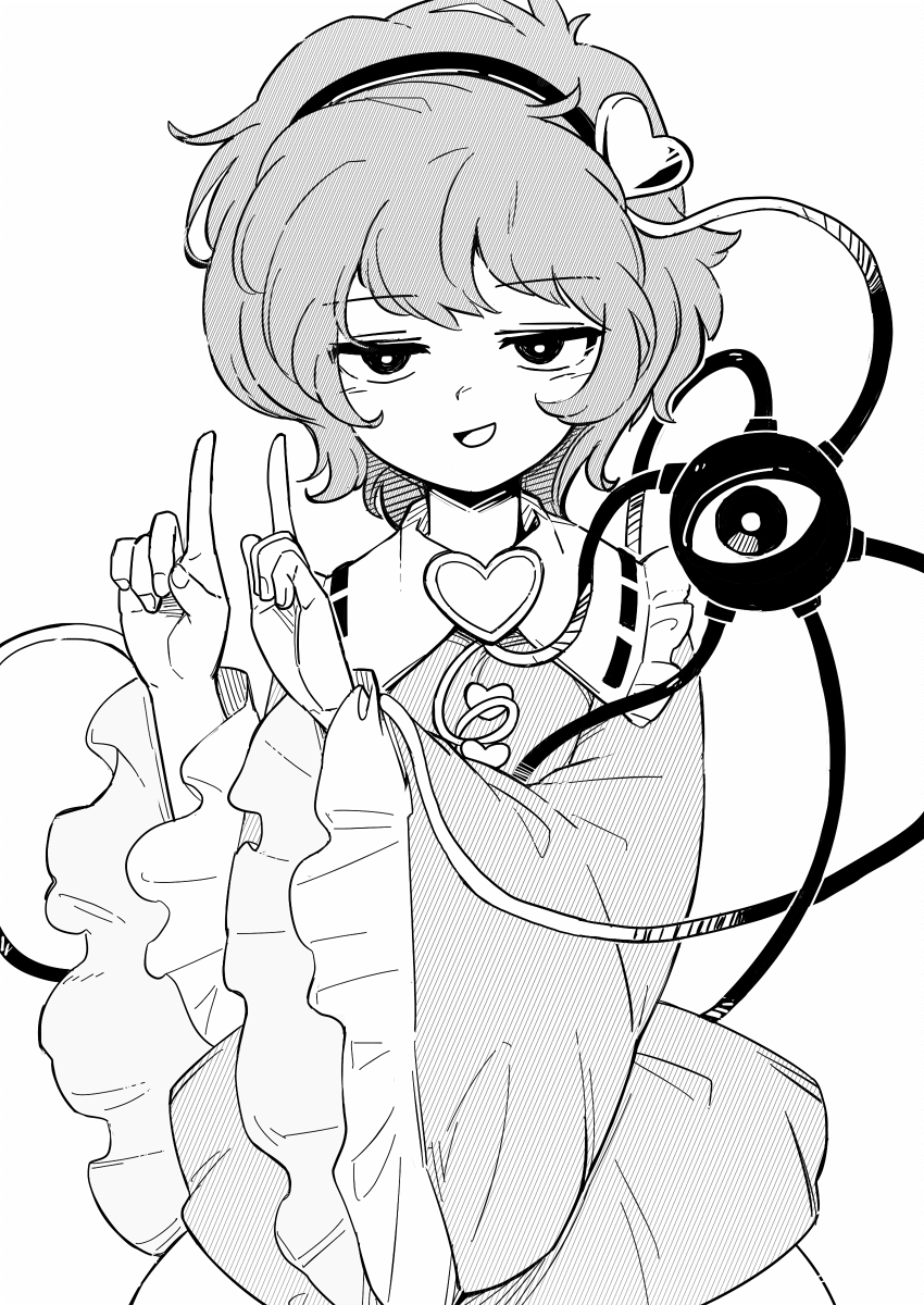 komeiji satori (touhou) drawn by maguro_(mawaru_sushi)