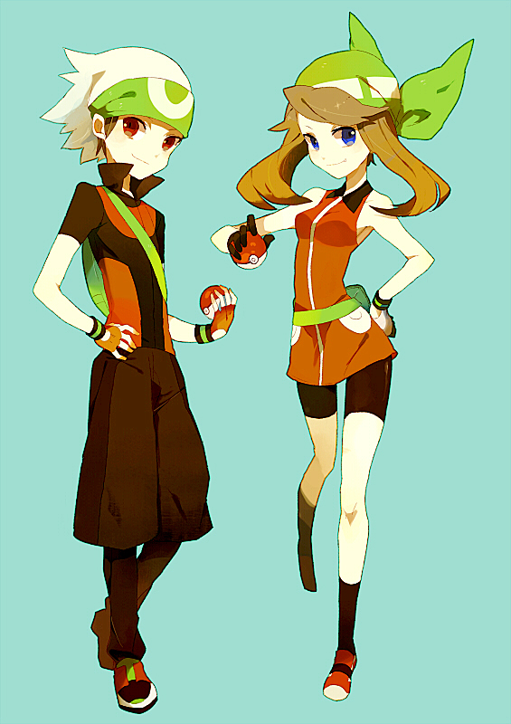 may and brendan (pokemon and 2 more) drawn by hou_(ppo)