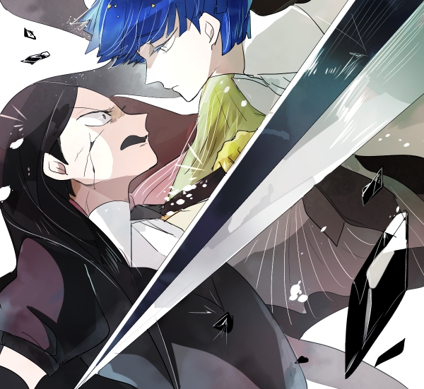 phosphophyllite and bort (houseki no kuni) drawn by shumiko_(kamenokoueki)