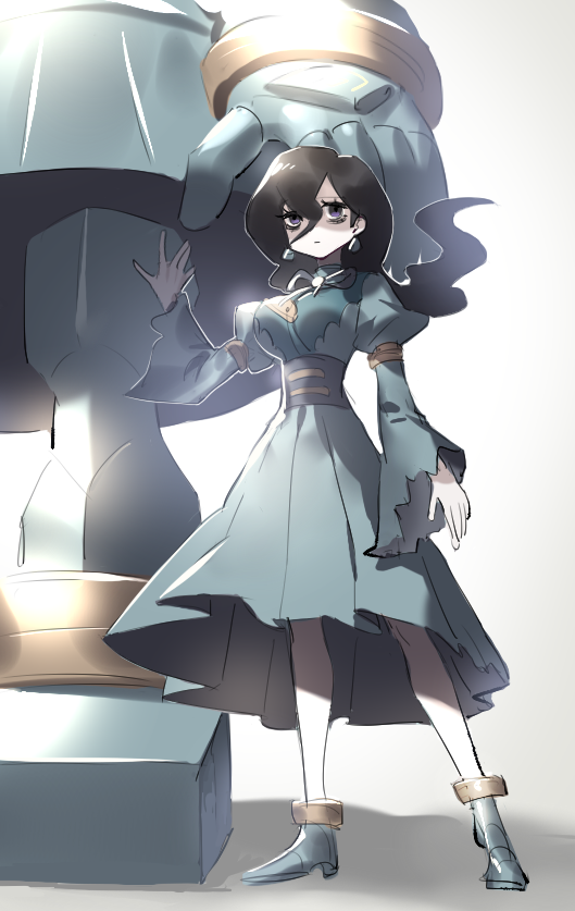 hex maniac and golurk (pokemon and 1 more) drawn by raine_(acke2445)