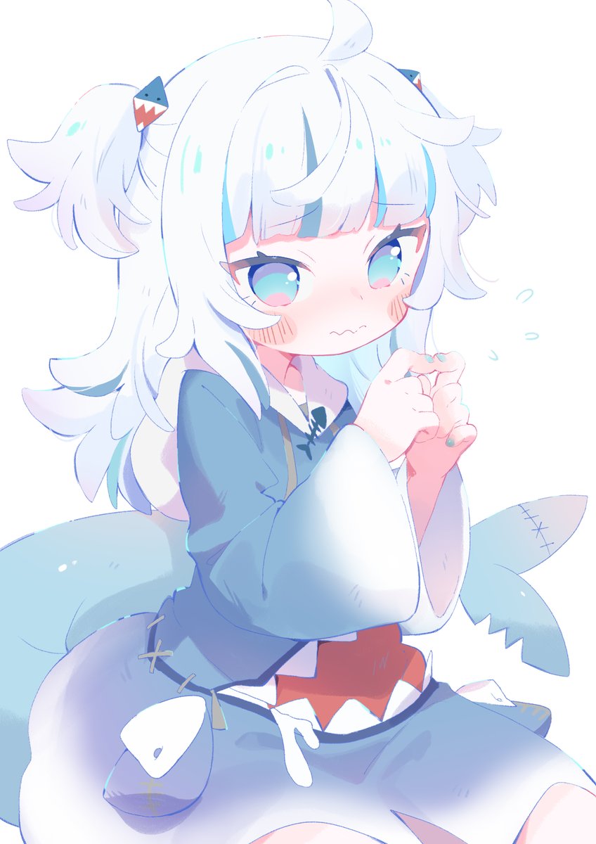 gawr gura (hololive and 1 more) drawn by gaogao_(gaogaomegu)