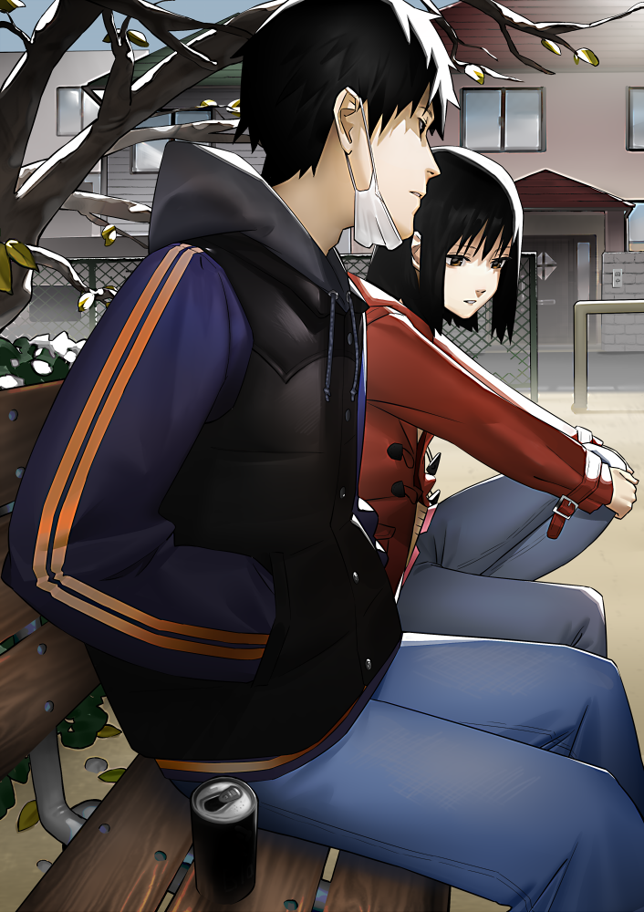 nakahara misaki and satou tatsuhiro (nhk ni youkoso!) drawn by mi8pq