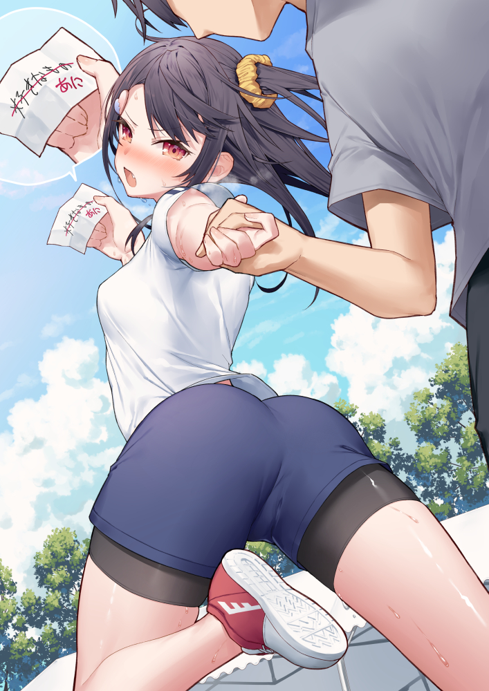 munakata hinano and munakata isaomi (original) drawn by tokuno_yuika