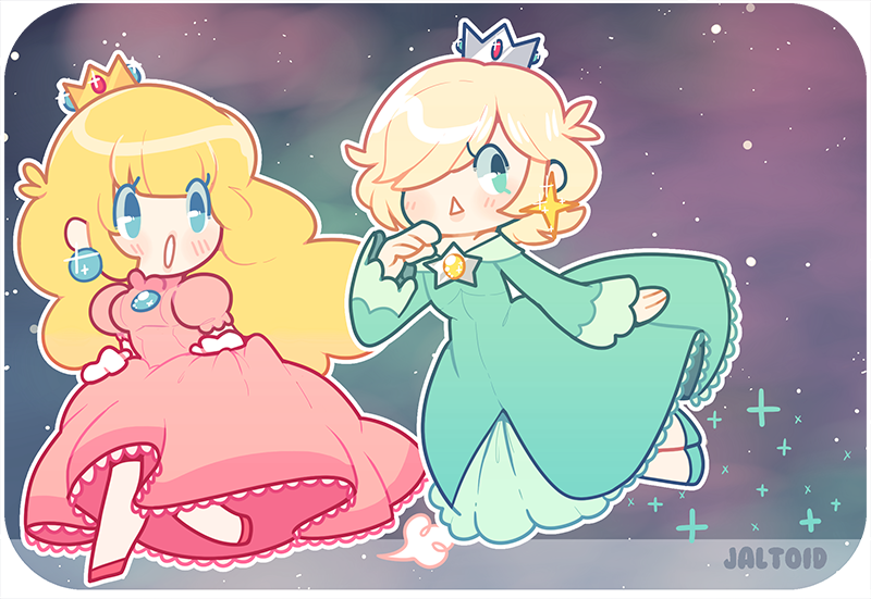 princess peach, rosalina, emi, and dalton (original and 1 more) drawn by jaltoid