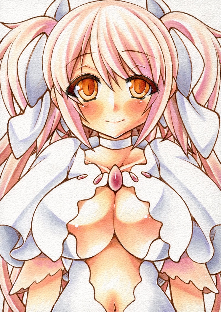 kaname madoka and ultimate madoka (mahou shoujo madoka magica) drawn by yutakasan-love