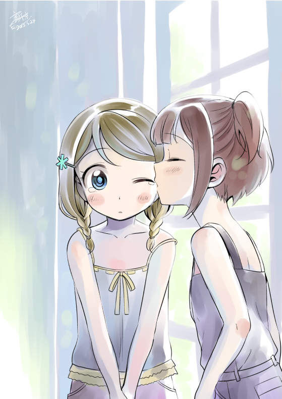 ayase alisa and kosaka yukiho (love live! and 1 more) drawn by niina_ryou