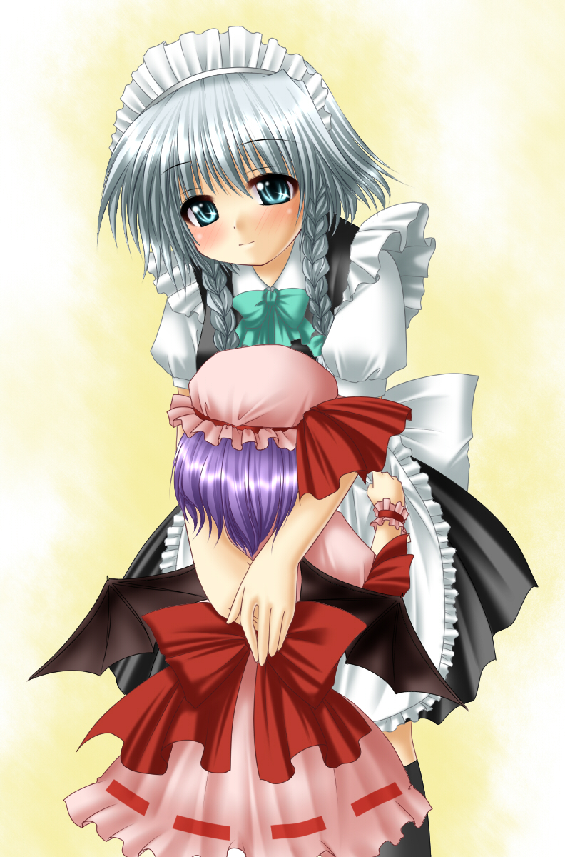 remilia scarlet and izayoi sakuya (touhou) drawn by kagura_chitose